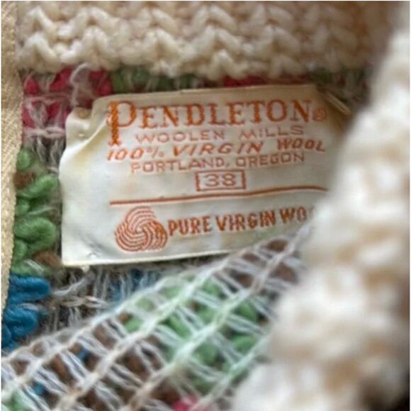 Vintage Pendleton Wool Sweater – Shaggy Textured Knit, Cozy & Rare - Picture 2 of 3